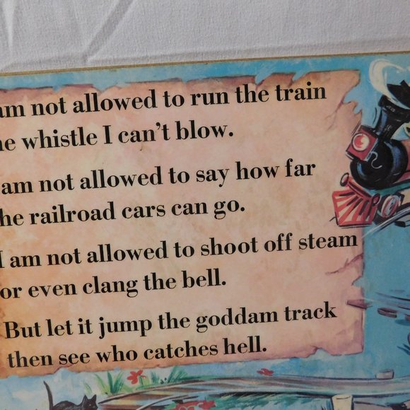 Vintage Russ Berrie Living Quotes Train Plaque 1975 - Picture 2 of 7